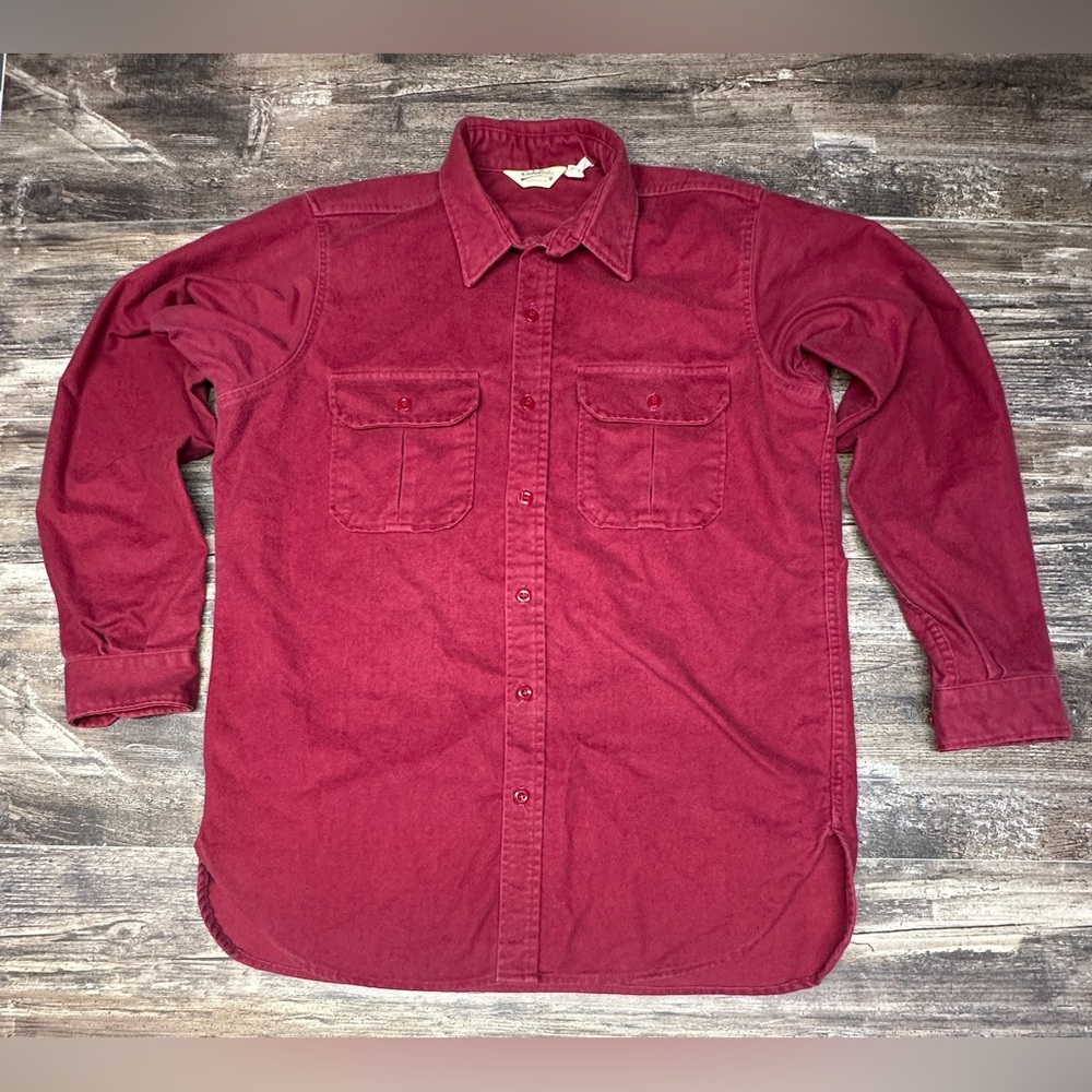 Vintage Cabela’s Red Chamois Work Shirt - USA Made - XL - GUC